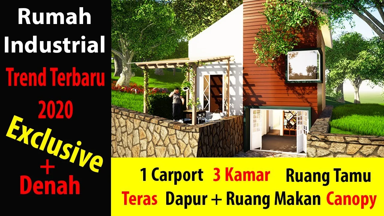 Rumah bergaya industrial minimalis dan hemat